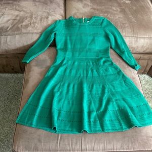Eliza J green long sleeve dress